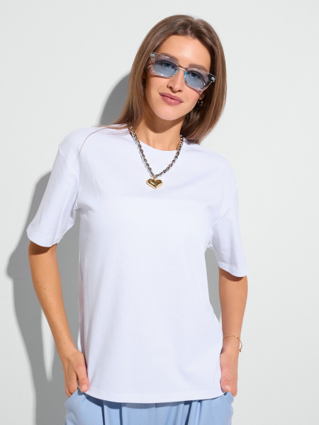Футболка женская оверсайз базовая, белая