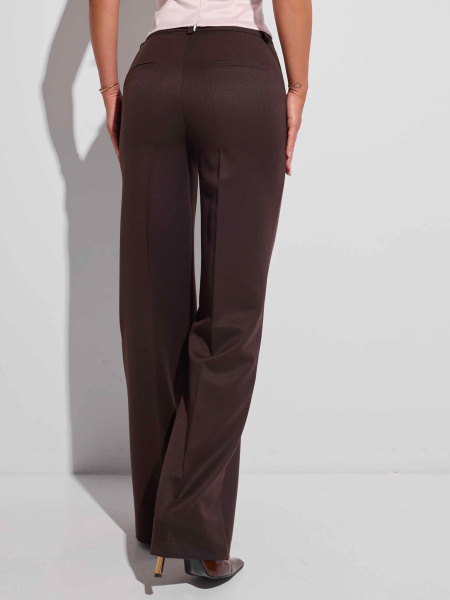 Брюки из вискозы классические, горький шоколад 