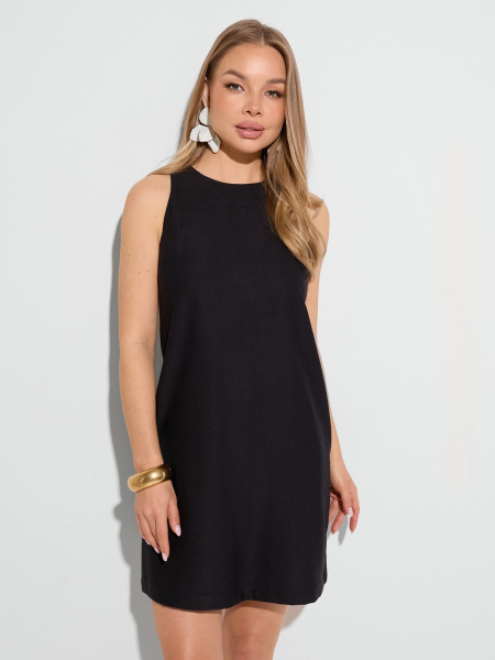 Платье мини летнее, черное