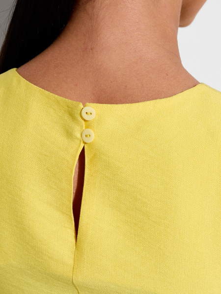 Платье мини летнее, желтое