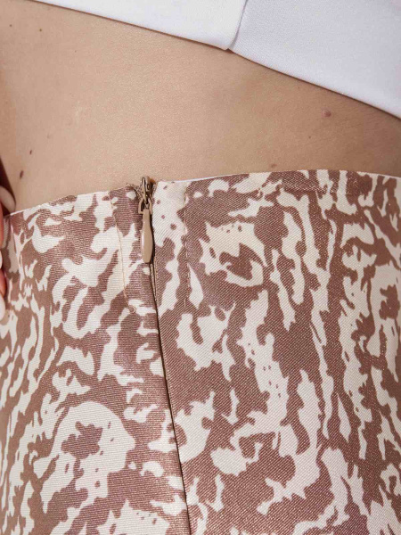 Юбка-макси атласная классическая, бежево-коричневая