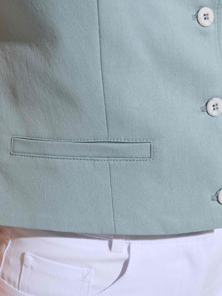 Жилет женский хлопковый, серо-зеленый