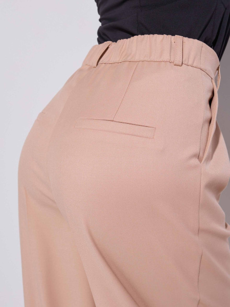Брюки-палаццо классические из вискозы, песочные
