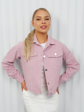 Жакет женский джинсовый, светло-розовый