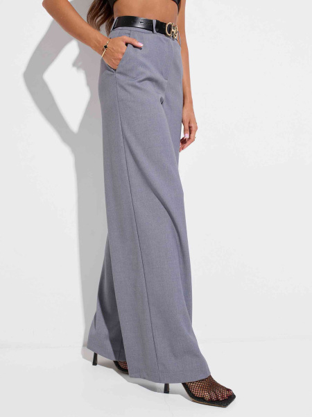 Брюки-палаццо женские из вискозы, серые