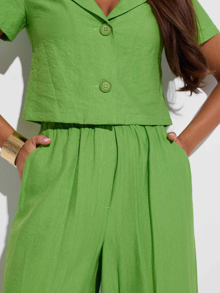 Блузка женская укороченная из вискозы, лайм