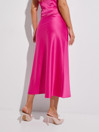 Атласная юбка-миди