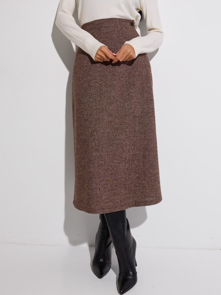 Юбка миди из твида