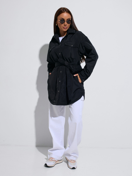 Куртка-рубашка женская, черная