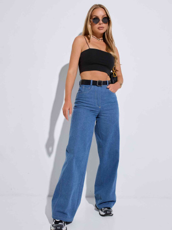 Топ женский базовый на бретельках, черный