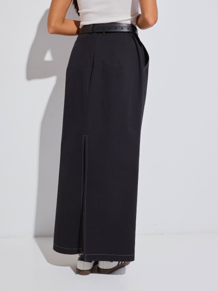 Юбка-макси джинсовая, черная