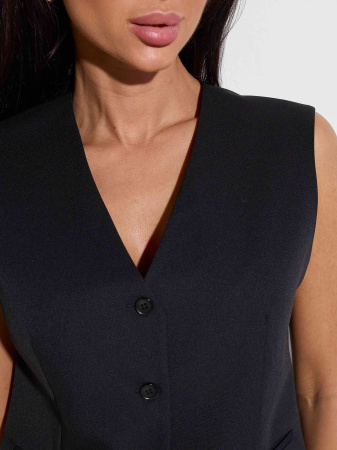 Жилет женский базовый, черный