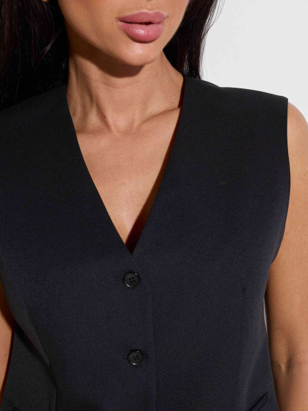 Жилет женский базовый, черный