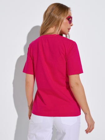 Футболка женская базовая, фуксия
