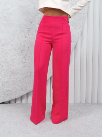 Брюки-палаццо женские со стрелками, фуксия