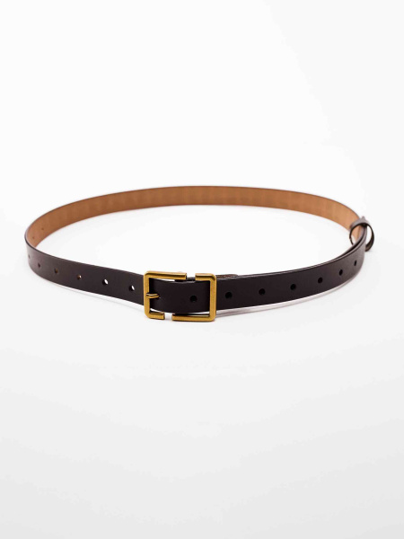 Ремень из натуральной кожи классический, черный