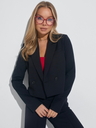 Жакет женский укороченный двубортный