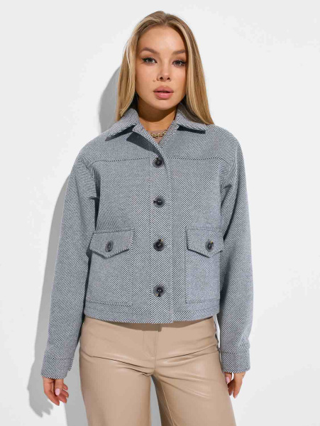 Куртка-рубашка из пальтовой ткани