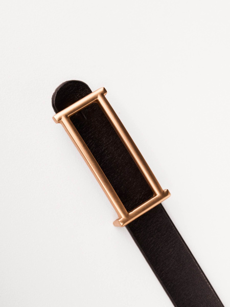 Ремень кожаный натуральный, черный