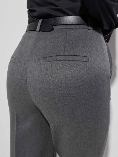 Брюки из вискозы классические, темно-серые