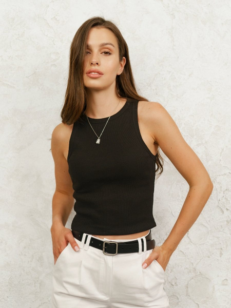 Топ женский базовый, черный Топ женский базовый, черный