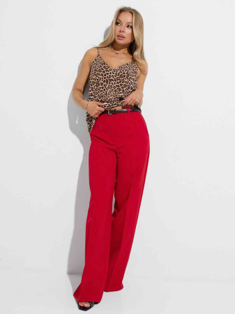 Топ женский на регулируемых бретельках, леопард-мелкий