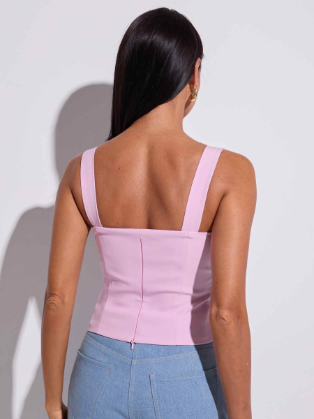 Топ женский классический удлиненный, розово-лавандовый Топ женский классический удлиненный, розово-лавандовый