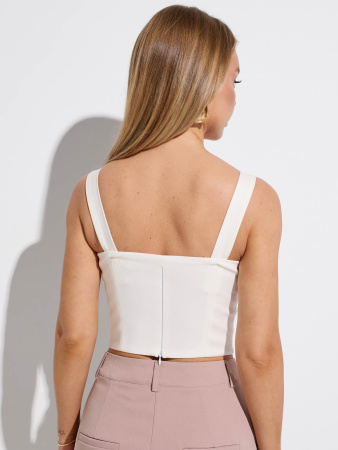 Топ женский классический укороченный из хлопка