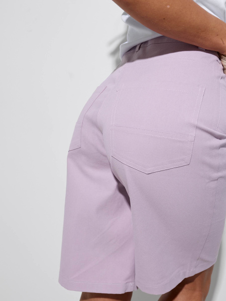 Шорты женские удлиненные джинсовые, сиреневые