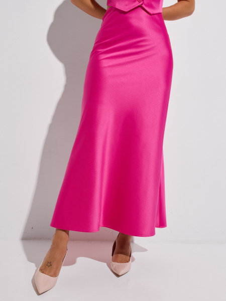 Атласная юбка-макси