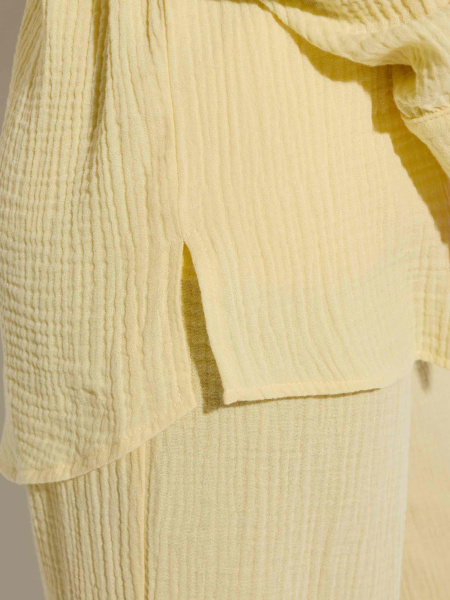 Рубашка из муслина, желтая