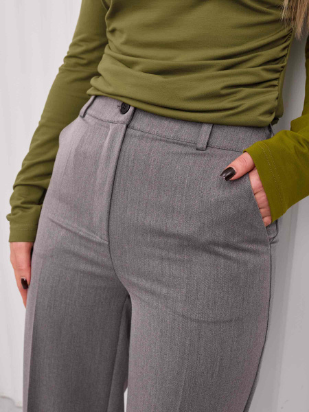 Брюки из вискозы классические, серые