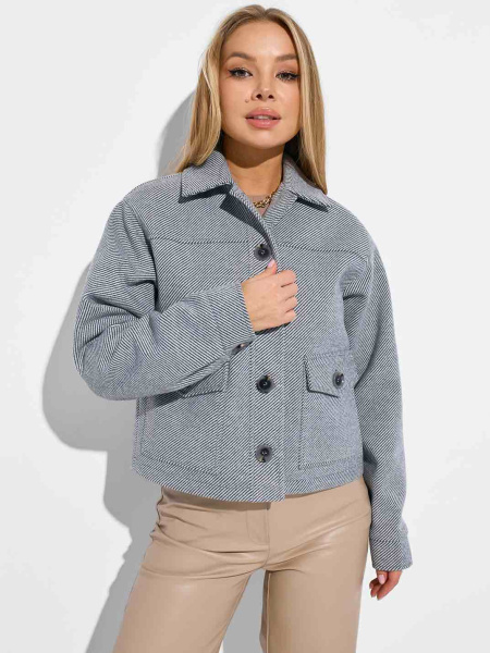 Куртка-рубашка из пальтовой ткани