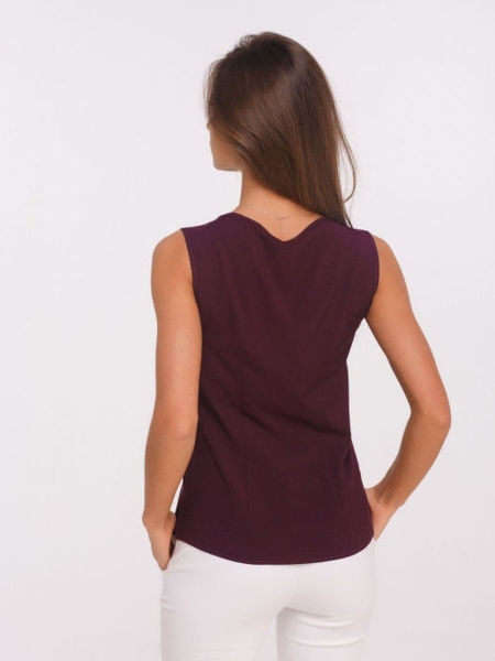 Топ женский классический с воланом, черничный