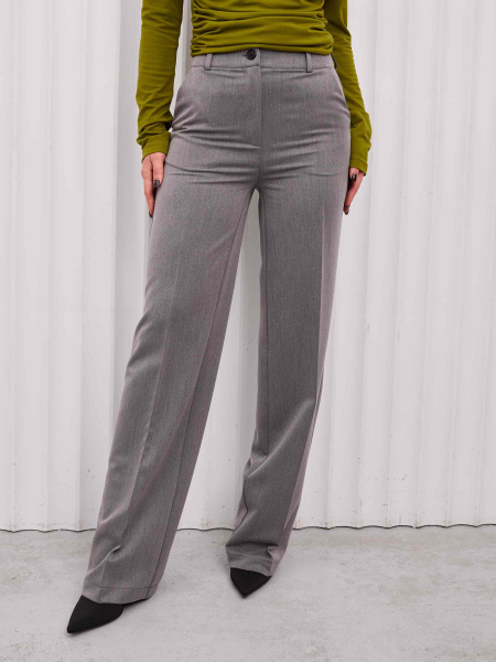 Брюки из вискозы классические, серые