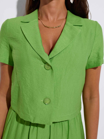 Блузка женская укороченная из вискозы, лайм