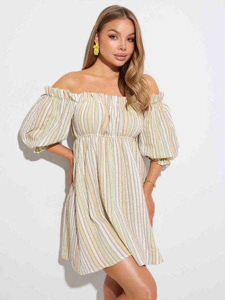 Сарафан летний из муслина в полоску