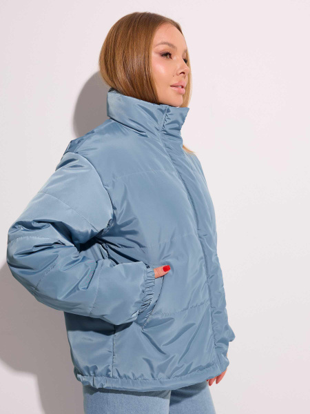 Куртка демисезонная, серо-голубая