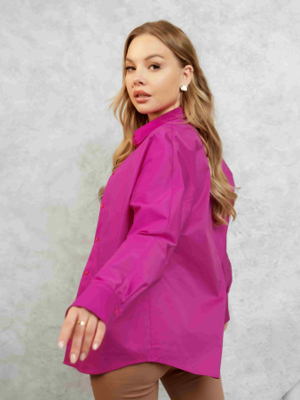 Рубашка женская классическая, фуксия