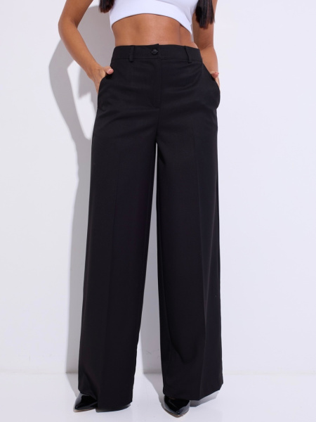 Брюки-палаццо женские классические, черные