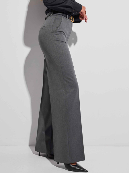 Брюки из вискозы классические, темно-серые