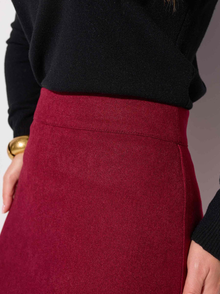 Юбка-карандаш классическая, бордовая