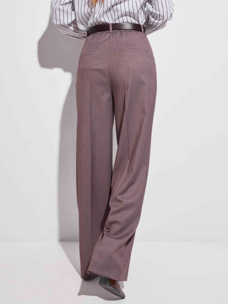 Брюки-палаццо классические из вискозы, капучино 