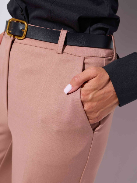 Брюки классические из вискозы, кофейные