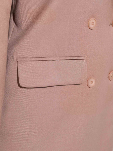 Женский жакет двубортный из вискозы, кофейный