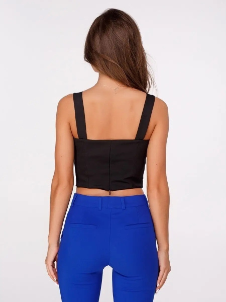 Кроп-топ женский классический, черный Кроп-топ женский классический, черный