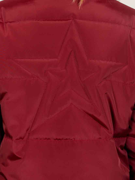 Куртка женская с фигурной стежкой, бордовая