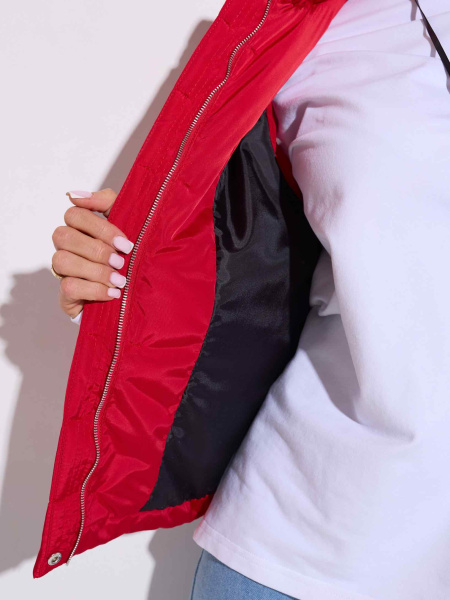 Жилет женский утепленный стеганый, красный