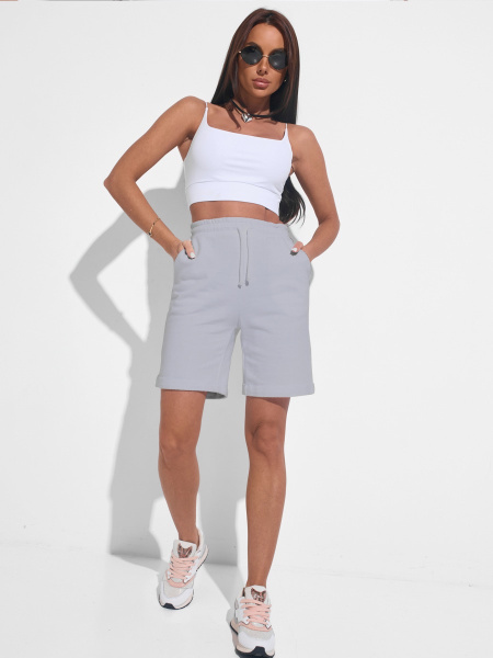 Шорты женские трикотажные, серые