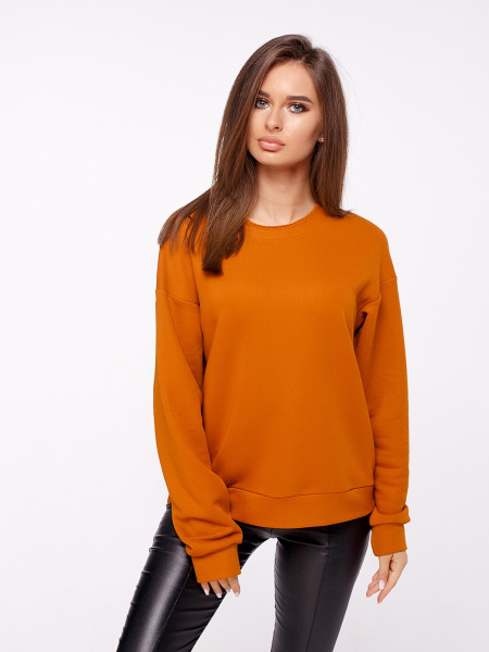 Свитшот женский с необработанной горловиной